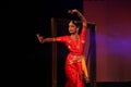 Bengaluru, INDIA Ã¢â¬â October 30,2019: A young bharatnatyam dancer performs during `SthreeratnaÃ¢â¬â¢